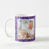 紫のグリッター祖父母2 Photo コーヒーマグカップ (左)