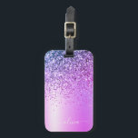 紫のグリッター金属モノグラム名 ラゲッジタグ<br><div class="desc">紫色の箔フェイク金属スパークルグリッターブラシ仕上げ金属モノグラム名とイニシャルバッグまたは荷札。これは、最高の甘い16歳の誕生日、結婚ブライダルシャワー、記念日、赤ちゃんシャワーまたはバチェロレッテギフトを作る誰かがグラームの豪華さとシックなスタイルを愛する。</div>