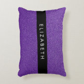 紫のグリッター、グリッターの背景、名前 アクセントクッション (正面(垂直))