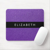紫のグリッター、グリッターの背景、名前 マウスパッド (マウス)