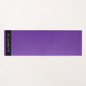 紫のグリッター、グリッターの背景、名前 ヨガマット (正面(横))