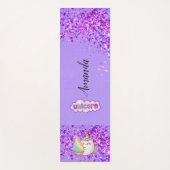 紫のグリッター ヨガマット (正面)