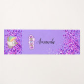 紫のグリッター ヨガマット (正面(横))