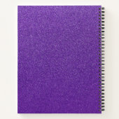 紫のグリッター、輝き、グリッターの背景 ノートブック (裏面)