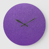 紫のグリッター、輝き、グリッターの背景 ラージ壁時計 (正面)