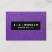 紫のグリッター、輝き、グリッターの背景 名刺 (正面)