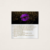 紫のグリッターLipSenseアプリケーションの指示 (正面)