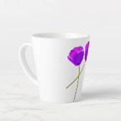 紫のケシの花 カフェラテマグ (左アングル)