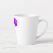 紫のケシの花 カフェラテマグ (右)