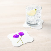 紫のケシの花 ペーパーコースター (インサイチュ)