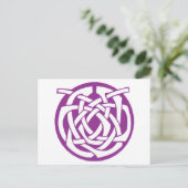 紫のケルトの円 ポストカード (スタンド正面)