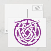 紫のケルトの円 ポストカード (正面/裏面)