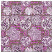 紫のケルト犬と馬 ファブリック (見本)