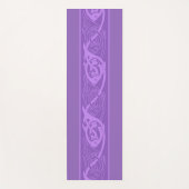 紫のケルト結び糸細工魚 ヨガマット (正面)