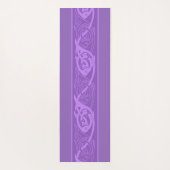 紫のケルト結び糸細工魚 ヨガマット (裏面)
