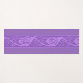 紫のケルト結び糸細工魚 ヨガマット (正面(横))