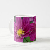 紫のコスモスの花 コーヒーマグカップ (正面左)