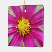 紫のコスモスの野花 セラミックオーナメント (左)