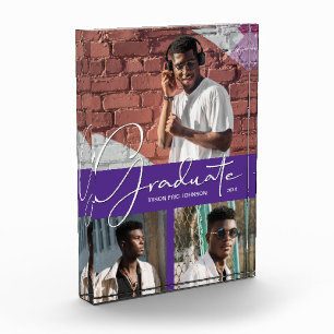 紫のコラージュの大学院脚本 フォトブロック