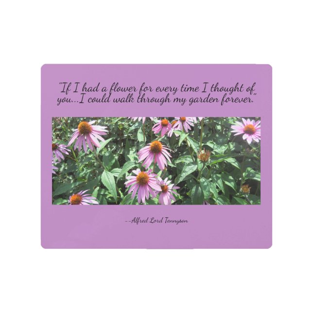 紫のコンフォローマインドの思考のメタルプリント メタルプリント (正面)