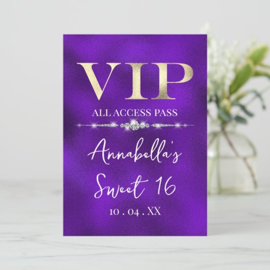 紫のゴージャスゴールドVIP 招待状 (スタンド正面)