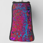 紫のサイケデリックリリーフラワーマゼンタガーデン ゴルフヘッドカバー (回転90)