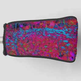 紫のサイケデリックリリーフラワーマゼンタガーデン ゴルフヘッドカバー