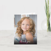 紫のサクレンツの聖体拝領写真ありがとう  招待状 (正面)