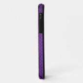 紫のシェブロン模様の木製 Case-Mate iPhoneケース (裏面/左)