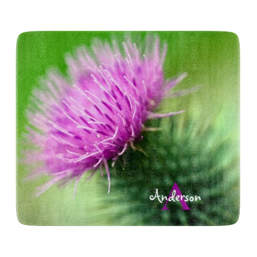 紫のシスルガラスのチョッピングボード カッティングボード (正面)