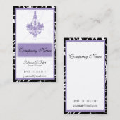 紫のシックな名刺 名刺 (正面/裏面)