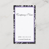 紫のシックな名刺 名刺 (裏面)