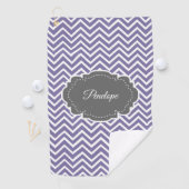 紫のシボパーソナライズされたロン ゴルフタオル (インサイチュ)