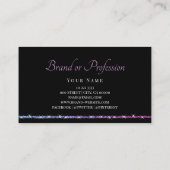 紫のシミグラデーションメリーグリッタースターズのロゴを黒に 名刺 (裏面)