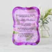 紫のシャクナゲの花々90歳の誕生日パーティー 招待状 (スタンド正面)