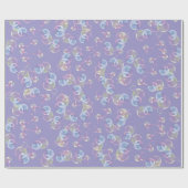 紫のシャボン玉 ラッピングペーパー (フラット)