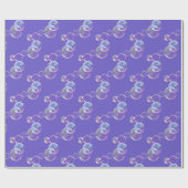 紫のシャボン玉 ラッピングペーパー (フラット)