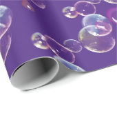 紫のシャボン玉 ラッピングペーパー (ロールコーナー)