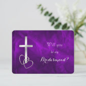 紫のシルバークロスは私の花嫁になる 招待状 (スタンド正面)