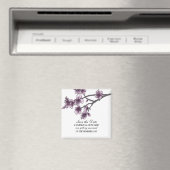 紫のシンプルさくらんぼの花は日付マグネットを保存 マグネット (インサイチュ (食洗機))