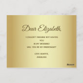 紫のシンプル花嫁の提案 ポストカード (裏面)