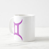 紫のジェミニ コーヒーマグカップ (正面左)