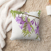 紫のジャカランダの花（空の背景） クッション (ブランケット)