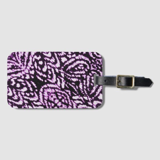 紫のジャングル ラゲッジタグ (正面横)