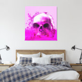 紫のスカルイン水 キャンバスプリント (インサイチュ (寝室))