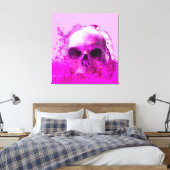 紫のスカルイン水 キャンバスプリント (インサイチュ (寝室))