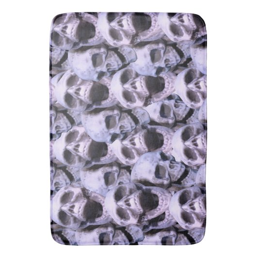 紫のスカル バスマット (正面縦)