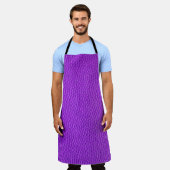紫のスキンテクスチャスキン エプロン (着用した状態)