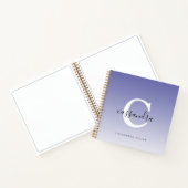 紫のスグラデーションプモダンリ名 ノートブック (内部)
