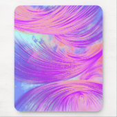 紫のスタイリッシュピンクの抽象芸術羽 マウスパッド (正面)